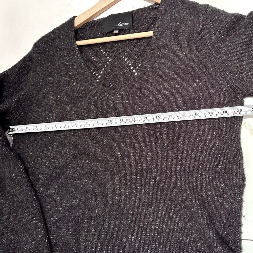 Line oversized sweater chunky knit dark grey size medium wool blend - Picture 8 of 12